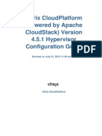 CloudPlatform Powered by Apache CloudStack Version 4.5.1 Hypervisor Configuration Guide