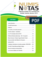 Numisnotas Diciembre  2015. Autor C&C.