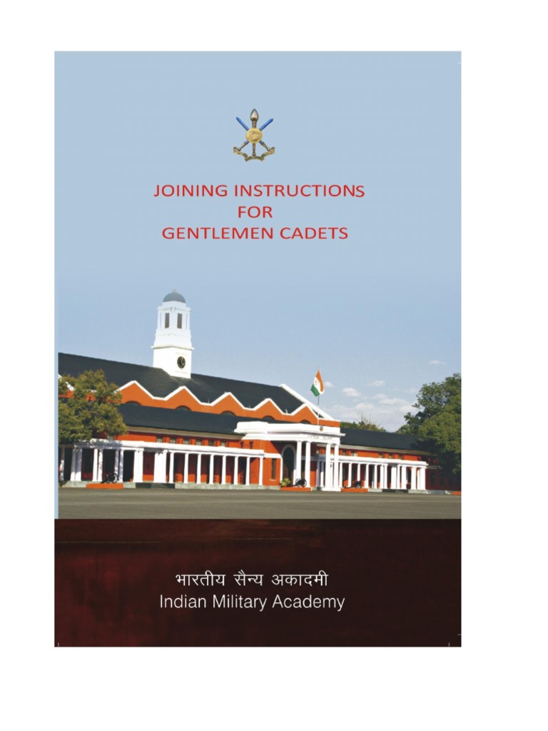 Joining Instructions-Ima PDF | PDF | Cadet | Officer (Armed Forces)