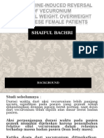 Neostigmine Induced Reversal of Vecoronium