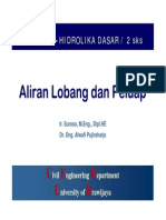 07 - Aliran Lobang Dan Peluap PDF