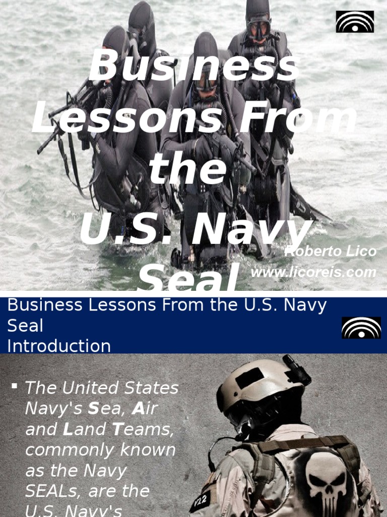 Business Lessons From The Navy Seal PDF United States Navy Sea Ls