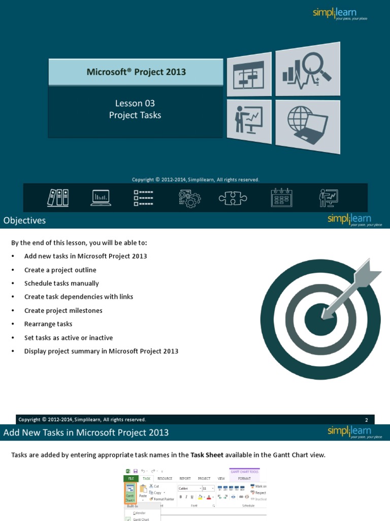 Task Dependencies in MS Project 2013 | PDF | All Rights Reserved ...
