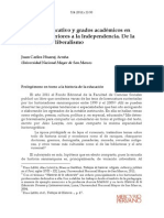 Curriculo Educativo Y Grados Academicos en Tiempos Posteriores