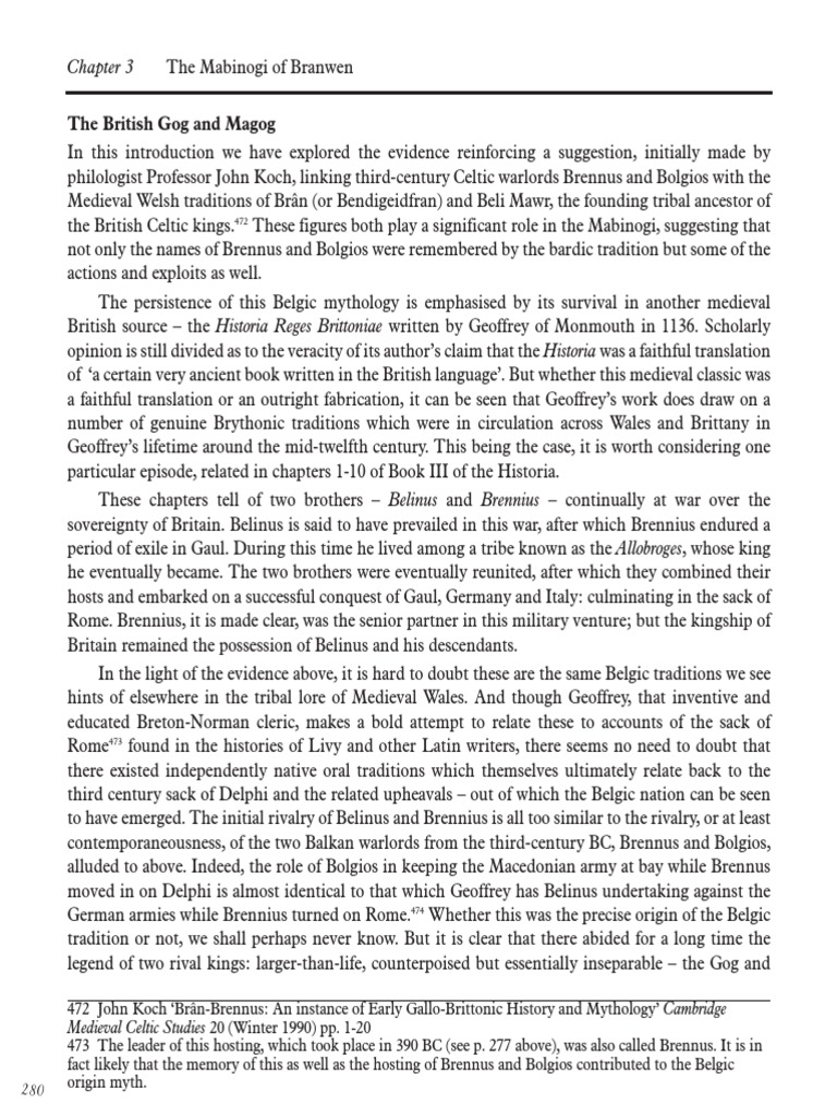 The British Gog and Magog PDF Welsh Mythology Celtic Britain