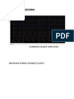Output Waveform: Common Source Amplifier