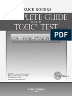 Complete Guide to the Toeic Test Audio Scripts Answer Key