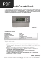 Manual Florencia PDF Horno Termostato