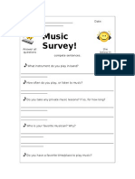 start- music survey