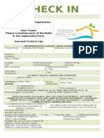 Check-in Form Hotel