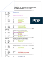 Ravensbourne College of Design and Communication COLLEGE CALENDAR Academic Year 2006 7