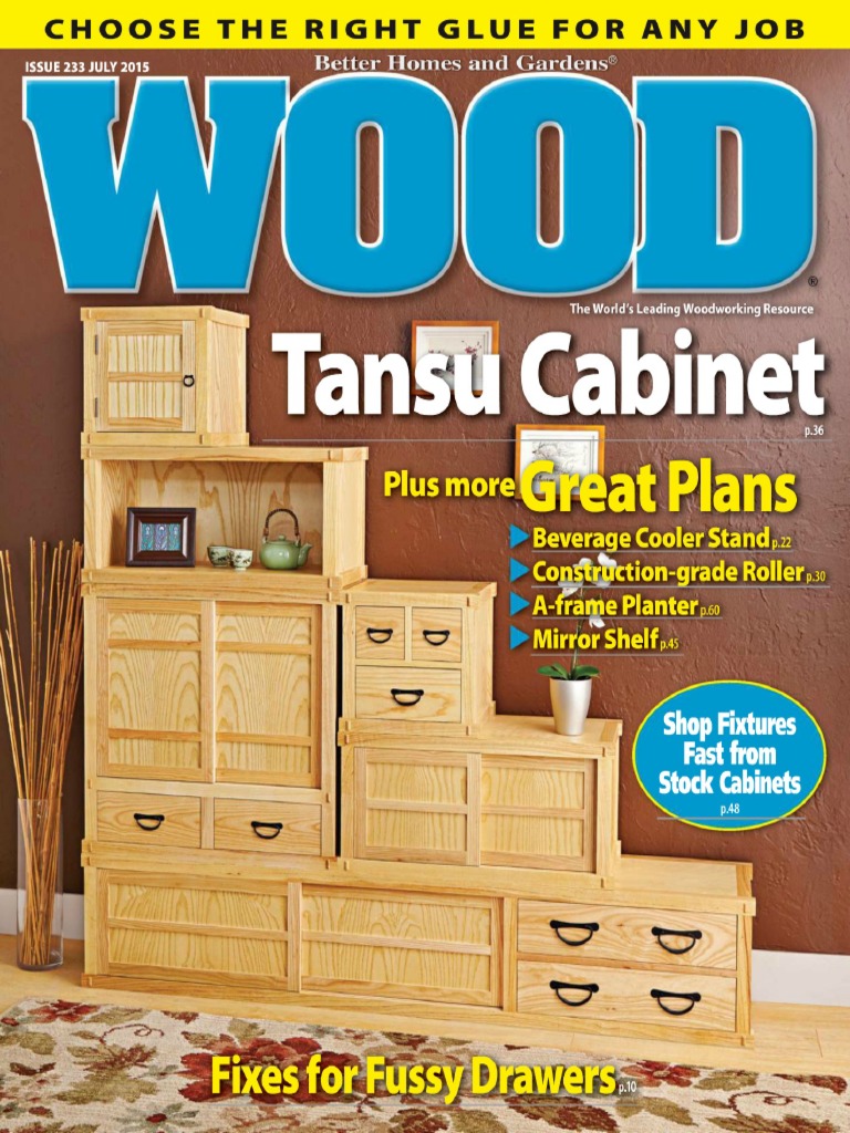 WOOD Magazine June July 2015 Gabinete | PDF