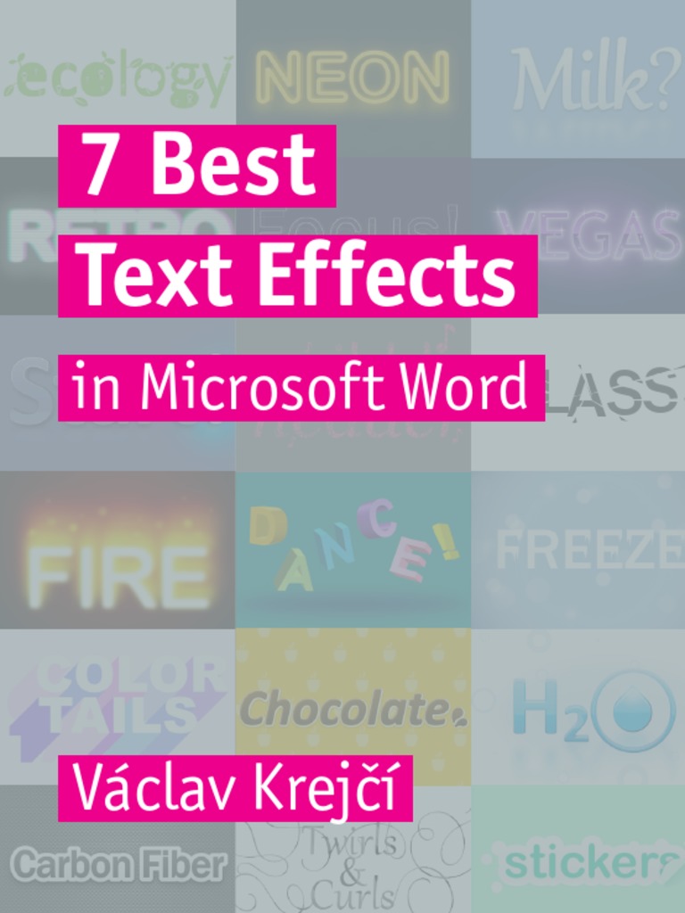 7 Microsoft Word Text Effects Guide | PDF | Microsoft Word | Shadow