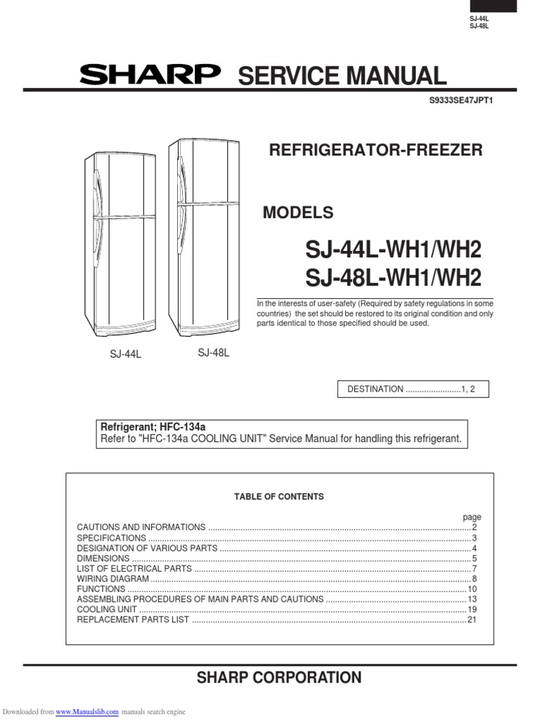 sharp refrigerator sj44lwh1 Refrigerator Engineering Thermodynamics