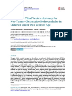 Endoscopic Third Ventriculostomy For Non-Tumor Obstructive Hydrocephalus in Children Under Two Years of Age