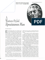 Ernest Thompson Seton: Western-Styled Renaissance Man THE SANTA FEAN MAGAZINE Vol. 22, No. 10 November 1994