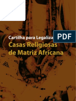 Cartilha Para Legalização de Casas Religiosas de Matriz Africana