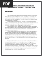 Advantages and Disadvantages of Prestressed Concrete Construction