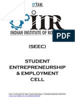 SEEC - Student Entrepreneurship & Employment Cell - IIR - INDIAN INSTITUTE OF ROBOTICS PDF