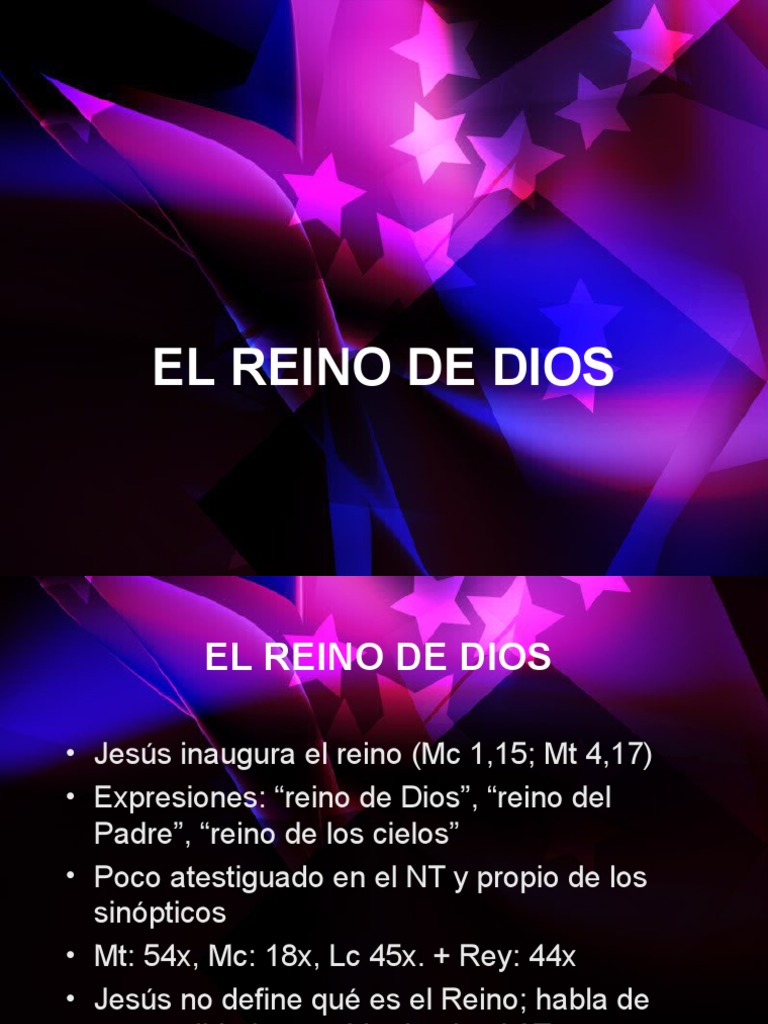 El Reino de Dios según la Biblia | PDF | Reinado y reino de dios | Jesús