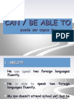 Can / Be Able To: Ability, Permission & Possibility