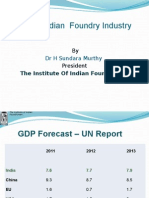 Status of Indian Foundry Industry: DR H Sundara Murthy