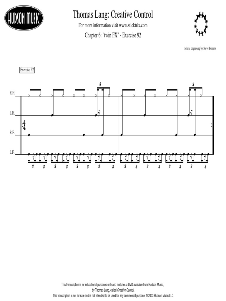 Simple drum exercises