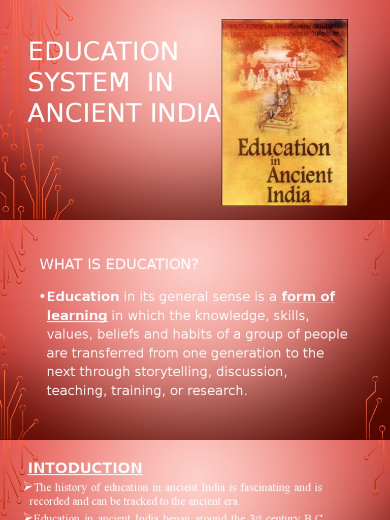 write an essay on the education system in ancient indian