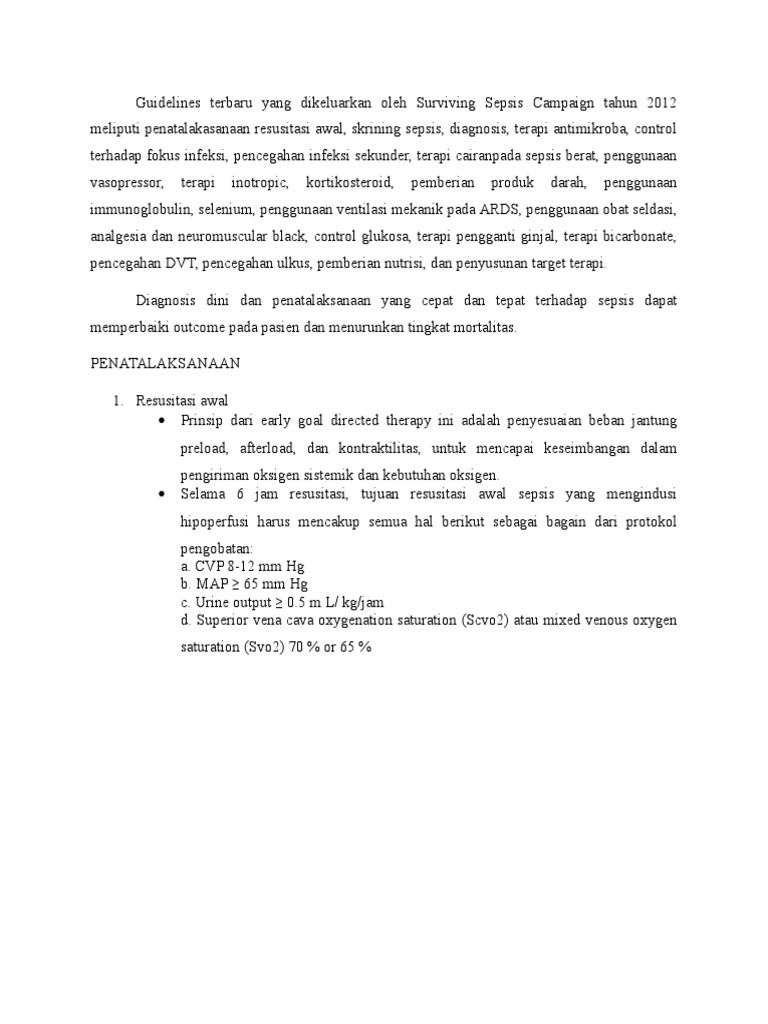 Penatalaksanaan Sepsis