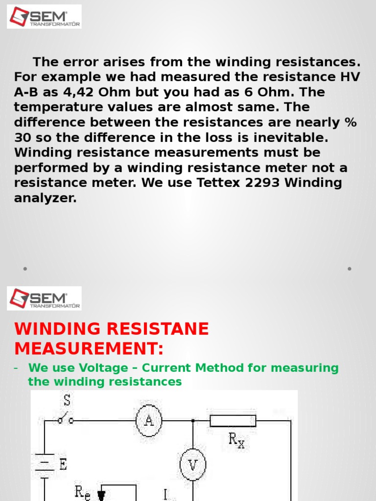 Winding Resistance Measurement PDF