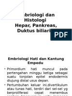 Embriologi Histologi Hepar Pancreas
