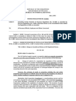 Amending Certain Provision of RR 16-2005 As Amended by RR 4-2007, Otherwise Known As Consolidated VAT Regulations of 2005 (RR10-2012)