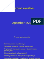 Prostorna akustika - Primena apsorbera zvuka