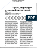 16.Post-Merger Influences of Human Resource Practices and Organizational Leadership On Employee Perceptions and Extra-Role Behaviors