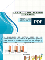 A Short Cut for Designing Evaporators