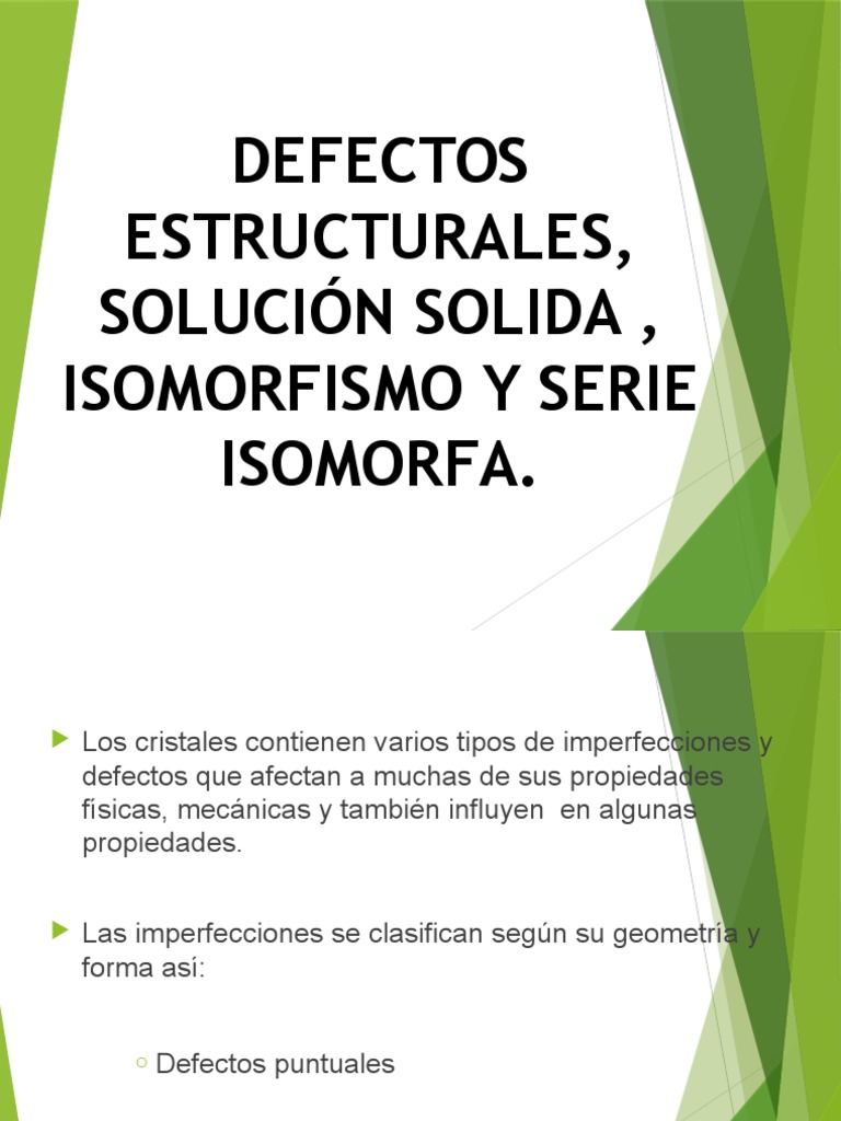 Defectos Estructurales | PDF | Ion | Dislocación