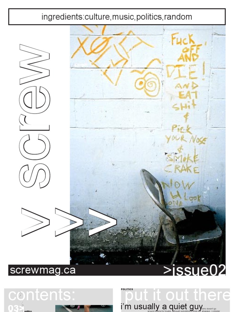 Screw Magazine 2004 Entertainment (General) Music