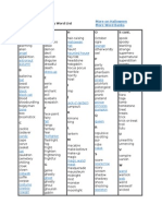 Halloween Vocabulary Word List