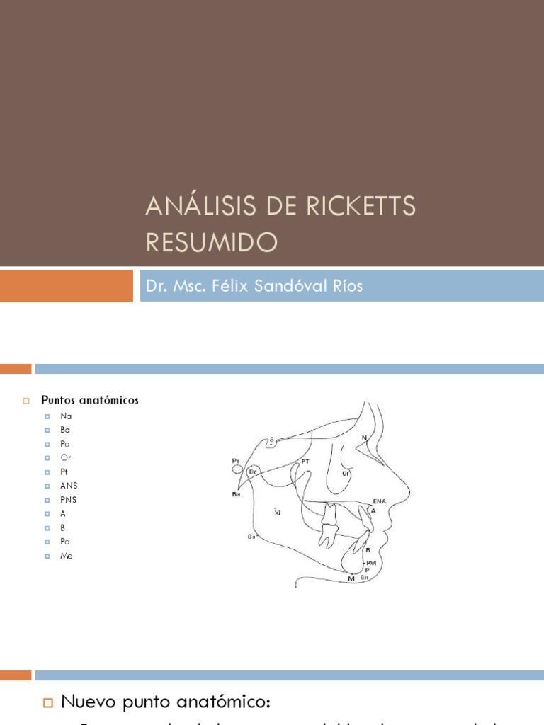 Análisis Resumido de Ricketts | PDF | Anatomia animal | Enseñanza de ...