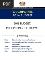 TouchPoints Bajet 2016 