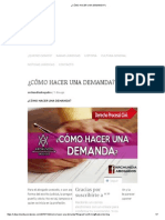 ¿Cómo Hacer Una Demanda