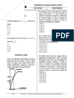 Matemática e raciocínio lógico - Funções do 1o e 2o grau