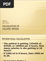 Calculation of Kcal