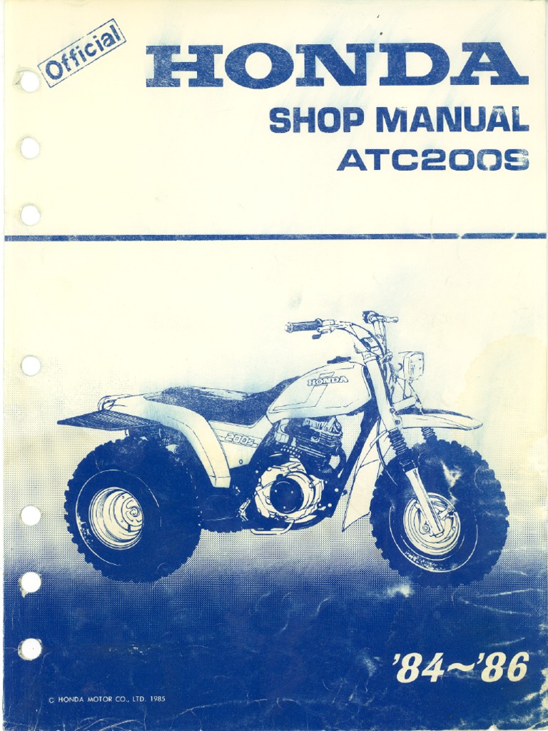 ATC200S 84-86 Shop Manual | PDF
