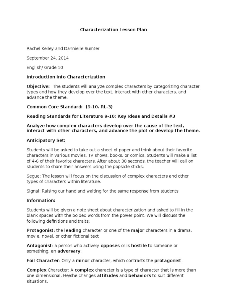 Full Lesson Plan | PDF | Plot (Narrative) | Lesson Plan