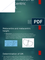 Determination of Metacentric Height