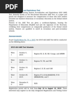 ALS Accreditation and Equivalency Test