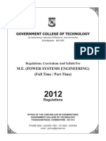 Pse curriculum and regulations for me power systems engineering