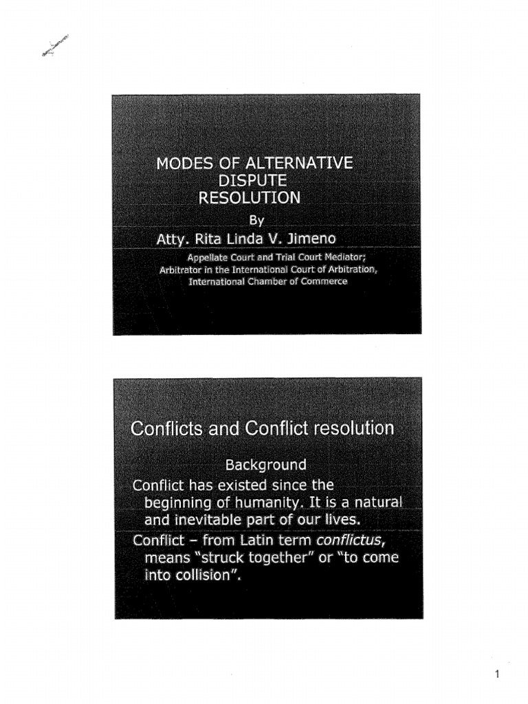 Modes of Adr | PDF | Alternative Dispute Resolution | Applied Ethics