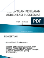 Ketentuan Penilaian Akreditasi Puskesmas